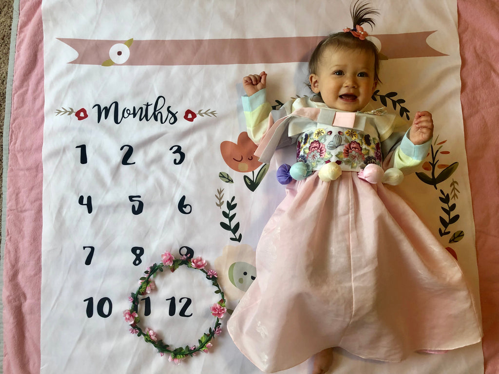 Customer Gallery: Korean 1st Birthday Girl Modern Fancy Pink Hanbok