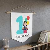 Personalized First Birthday Korean Hanbok Boy Pennant Party Decoration