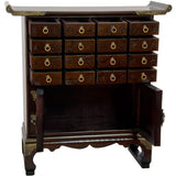 Oriental Furniture Korean Antique Style 16 Drawer Medicine Chest