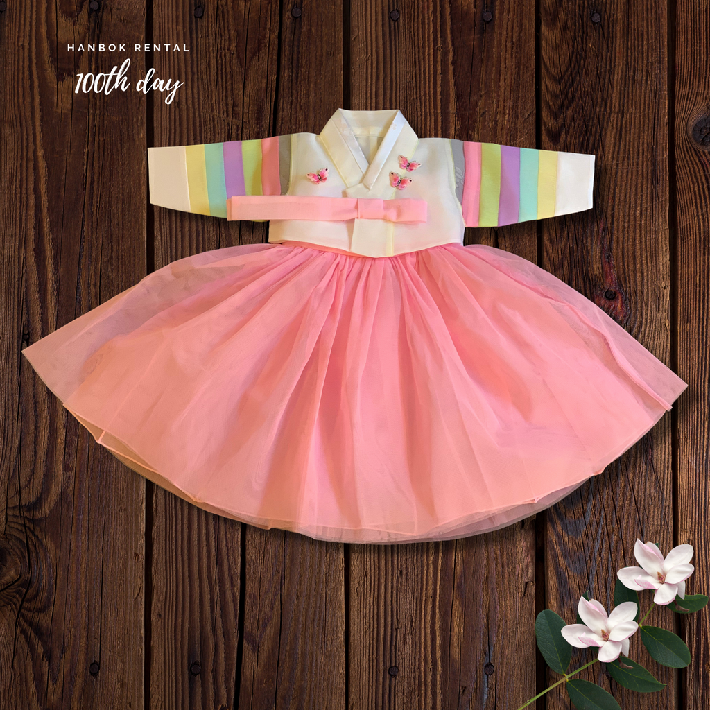 100th Day Girl Light Pink Hanbok
