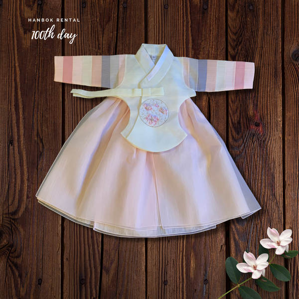 100th Day Girl Pastel Princess Hanbok Little Seouls
