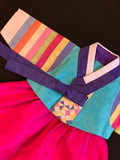 100th Day Girl Pastel Stripes Hanbok