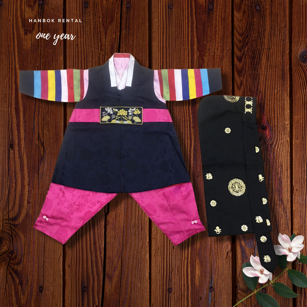 1st Birthday Boy Traditional Dolbok Prince Hanbok Style 4 Little