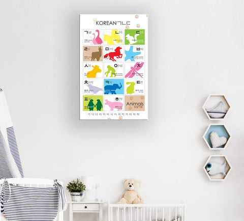 Poster Korean Hangul Alphabet