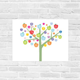 Poster Korean Hangul Alphabet Tree