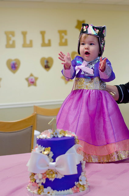 Customer Gallery: 1st Birthday Girl Princess Lavender Hanbok