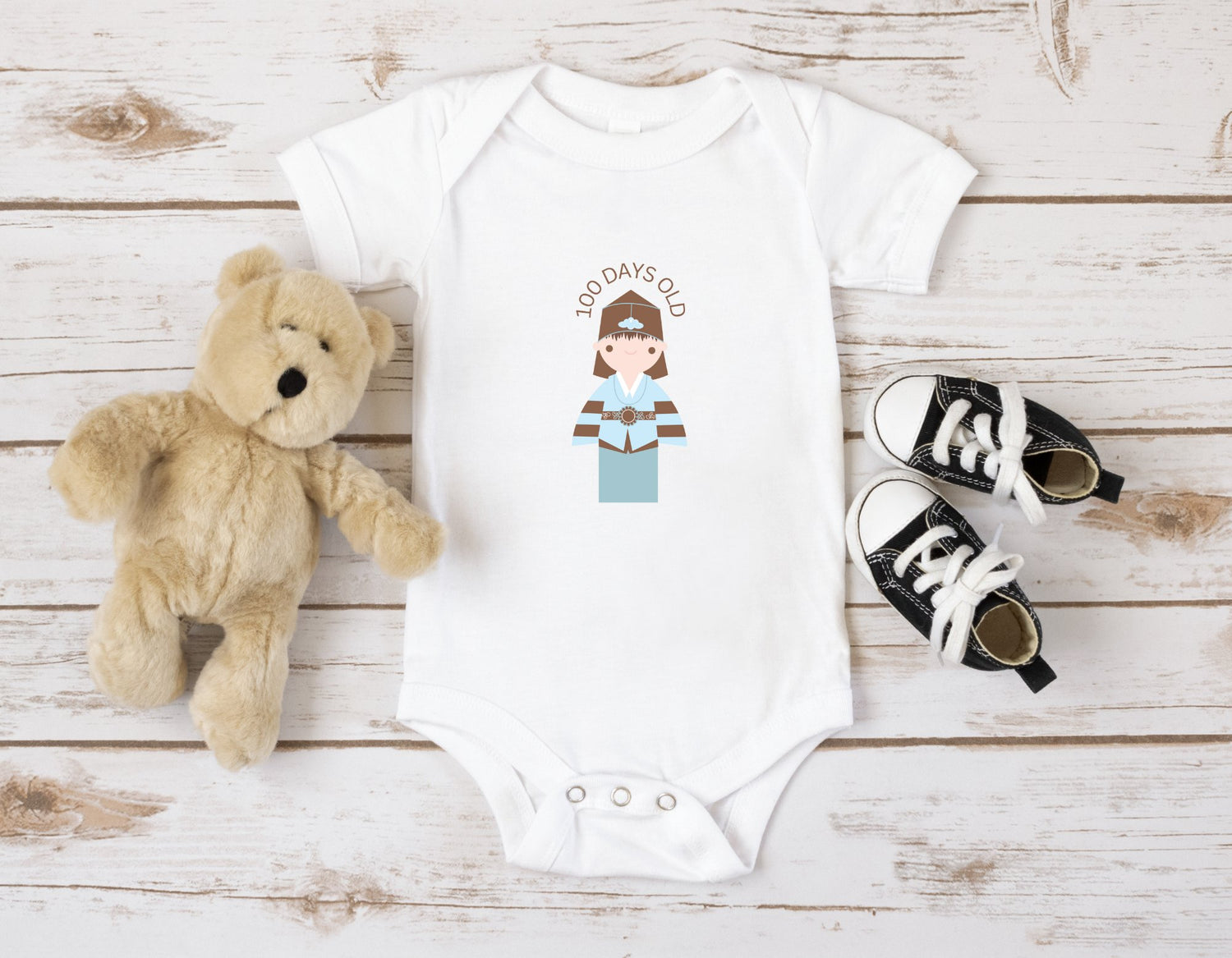 Korean 100 days onesie Hanbok boy