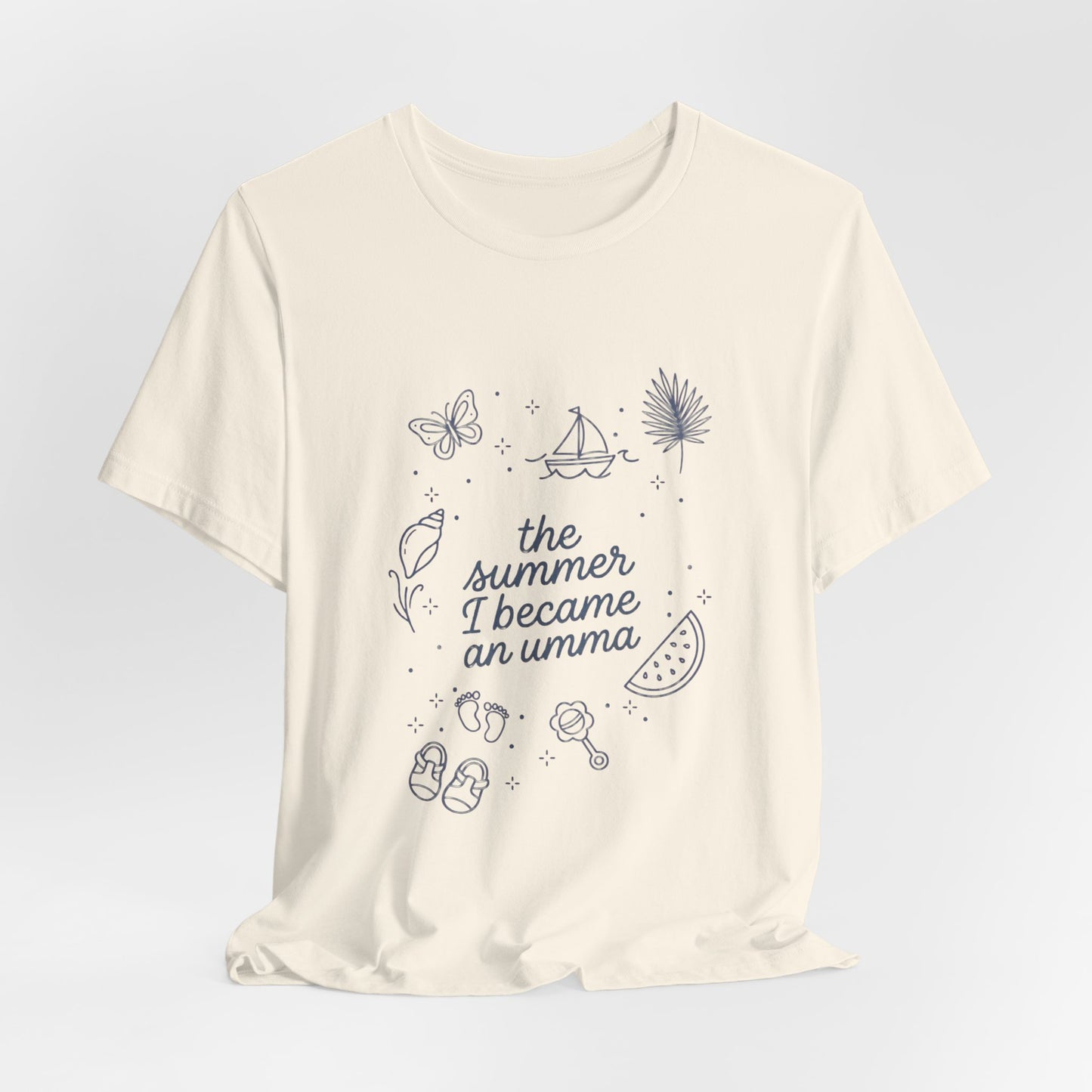 the summer I became an aunt T-Shirt | beachy typography, seashell graphics