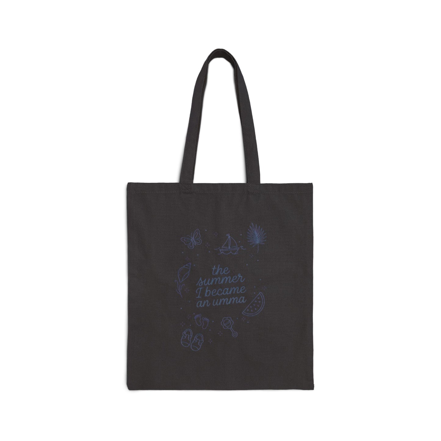 the summer I became an umma Tote | seashells, pastel beach typography
