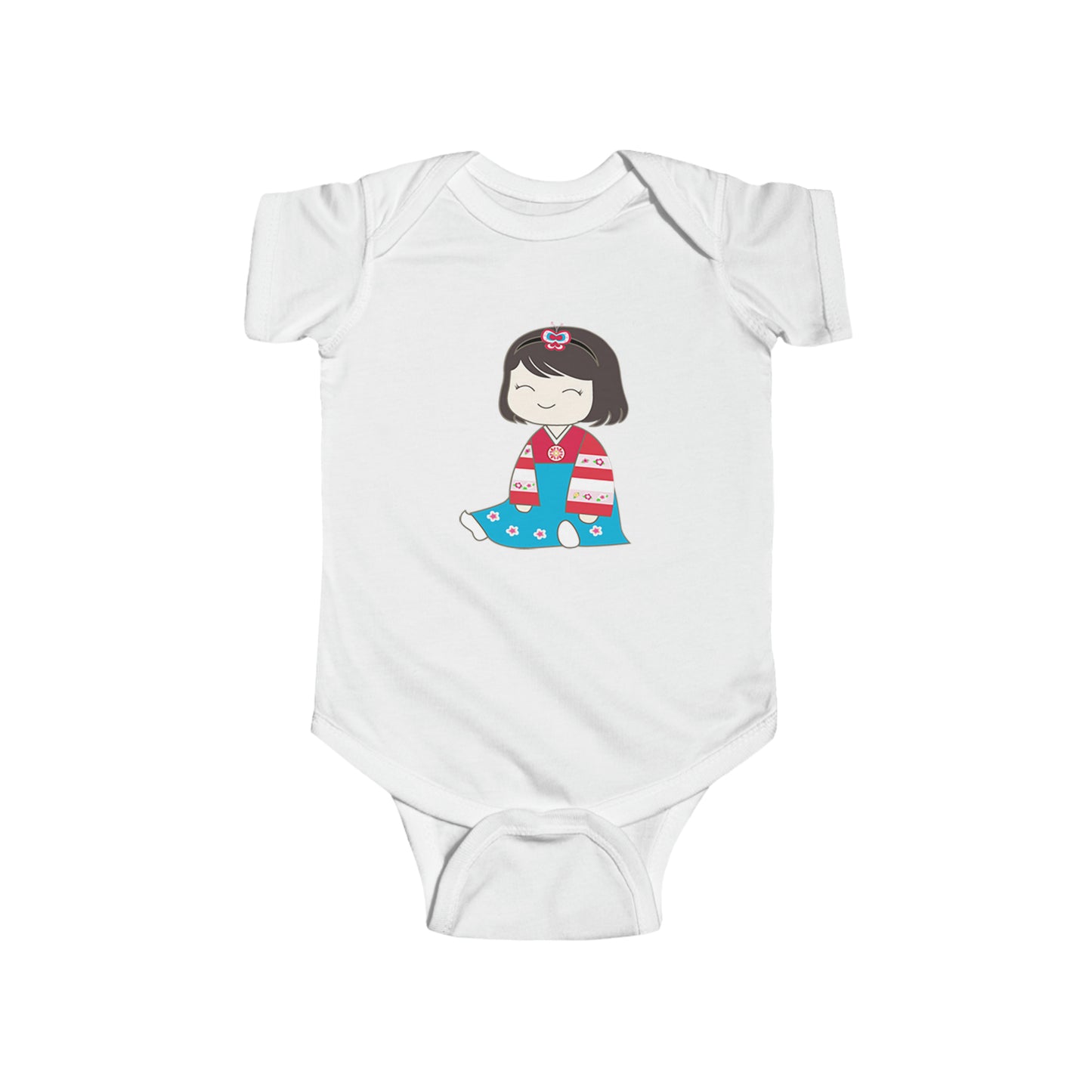 Sitting Hanbok Girl Onesie