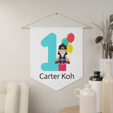 Personalized First Birthday Korean Hanbok Boy Pennant Party Decoration