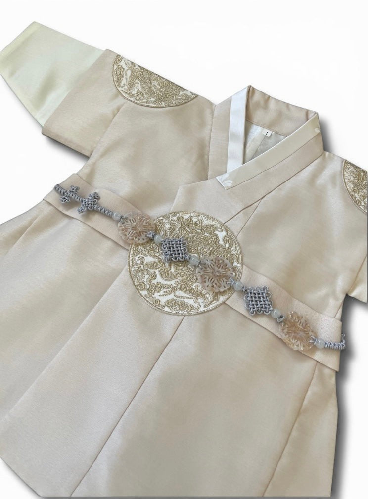 Taup first birthday boy Korean hanbok size 1