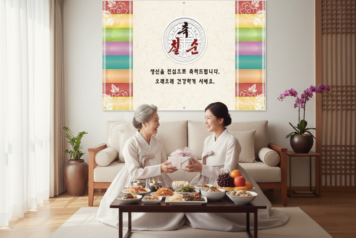 70th Korean Birthday Banner