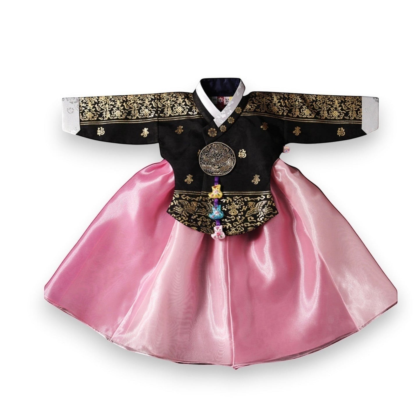 Little Seouls pastel purple lace Korean hanbok for 1st birthday girl, size 1 (12-18 months). Includes top, skirt, and hat.