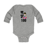 Little Seouls Boy 100 Day Baek-il Birthday Celebration Long Sleeve Onesie