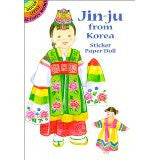 Jin Ju from Korea Sticker Paper Doll