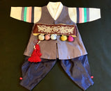 1st Birthday Boy Traditional Dolbok Prince Hanbok Plum/Navy