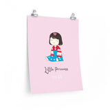 Korean Little Hanbok Girl Princess Poster, Korean baby room decor, print