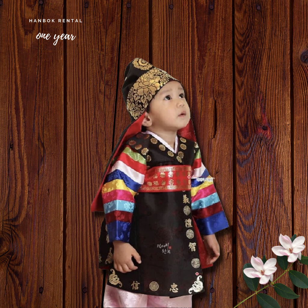 1st Birthday Boy Traditional Dolbok Prince Hanbok Style 2