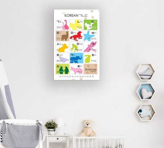 Poster Korean Hangul Alphabet