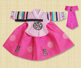 1st Birthday Girl Pink Palace Hanbok