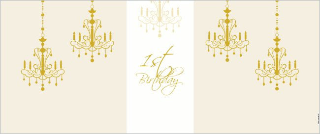 First Birthday Chandelier Backdrop Banner